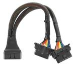 16-pins OBD2 Nylon Verleng- en Splitterkabel 2-delig (30 cm), Verzenden, Nieuw