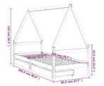 Houten kinderbed 80x200 cm met huisframe en lades, Kinderen en Baby's, Kinderkamer | Bedden, Verzenden, Nieuw
