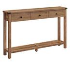 Consoletafel Landelijk – 3 Laden &amp; Plank, 120×24×76 cm, Antiek en Kunst, Verzenden