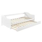 Bedbank tienerbed met onderschuifbed 90x200 cm wit mat, Huis en Inrichting, Slaapkamer | Bedden, Nieuw, Verzenden