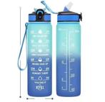 Sport Waterfles 1000 ml met Rietje en Lekvrije Dop, Verzenden, Nieuw