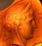 Hanger - 9 kt. Geel goud, Athena 9 karaat gouden intaglio