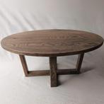 Ovale eiken salontafel | 5 kleuren | Diverse poten, Huis en Inrichting, Tafels | Salontafels, 50 tot 100 cm, Minder dan 50 cm