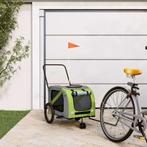 vidaXL Hondenfietstrailer oxford stof en ijzer groen en, Dieren en Toebehoren, Verzenden, Nieuw