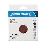 Silverline Klittenband schuurschijven - 8 gaten - Ø 125 m.., Ophalen of Verzenden, Nieuw