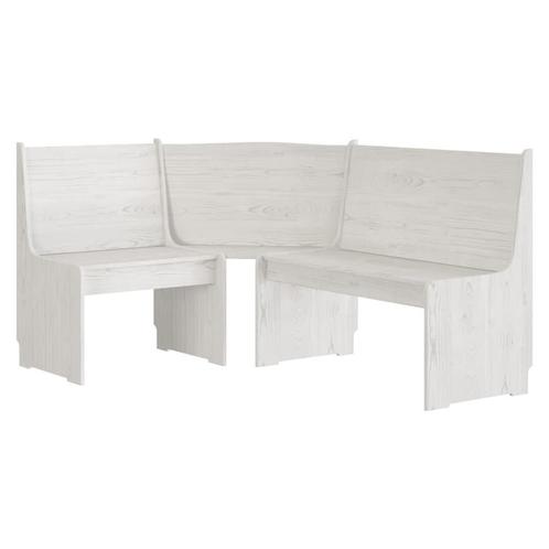 Hoekbank REINE 151cm wit | Massief Hout | Retourdeal, Huis en Inrichting, Banken | Bankstellen, 150 tot 200 cm, 100 tot 125 cm
