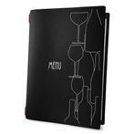 Menumap voor 4 menukaarten (A4)  - type: ECO-Black-Glass...