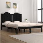 vidaXL Bedframe massief grenenhout zwart 200x200 cm, Verzenden, Zwart, Overige maten, 200 cm
