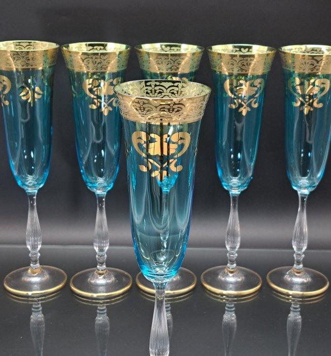 Artemisia - Champagne fluitje (6) - Cordis - Kristal, Antiek en Kunst, Antiek | Meubels | Tafels