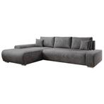 Sofa Iseo - Links - Met slaapfunctie - Donkergrijs, Huis en Inrichting, Banken | Bankstellen, Verzenden, Nieuw