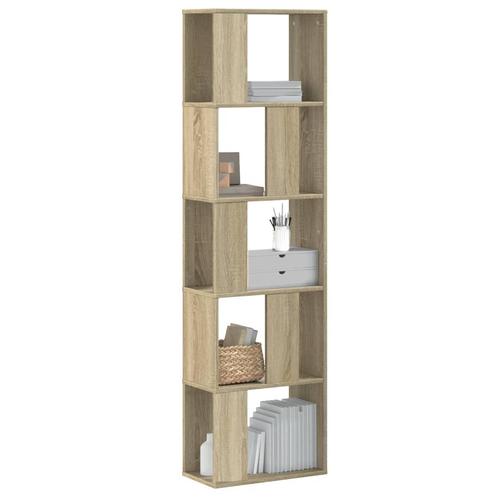 vidaXL Boekenkast 5-laags 45x23,5x162,5 cm bewerkt hout, Huis en Inrichting, Kasten | Boekenkasten, Nieuw, Overige houtsoorten