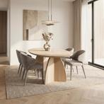 Tafel Ovaal Eikenhout  Driehoek Poot 240x110, Huis en Inrichting, Tafels | Eettafels, Nieuw