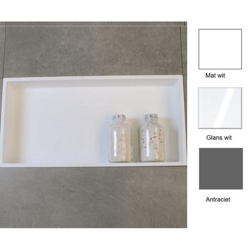 Inbouwnis Luca Sanitair 59,5x29,5x8 cm Polystone Rechthoek, Doe-het-zelf en Verbouw, Sanitair, Bad, Nieuw, Ophalen of Verzenden
