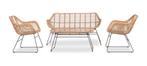 Stoel-Bank Loungeset Wates Rotan Look Naturel The Outsider, Verzenden, Nieuw