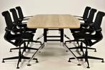 Complete vergader set een vergadertafel met stoelen, Vergader- of Presentatieruimte, Ophalen of Verzenden, Gebruikt, Tafel