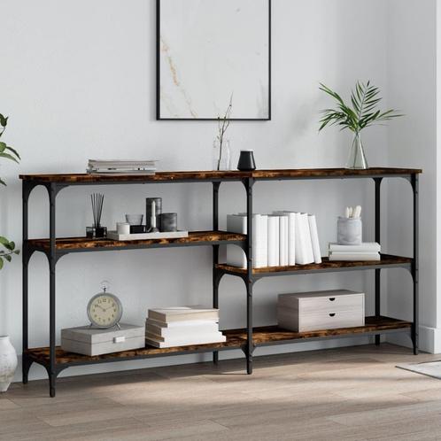 vidaXL Wandtafel 160x29x75 cm bewerkt hout gerookt, Huis en Inrichting, Tafels | Bijzettafels, Nieuw, Verzenden