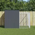 vidaXL Hondenhok met ren 214x253x181 cm gegalvaniseerd staal, Verzenden, Nieuw
