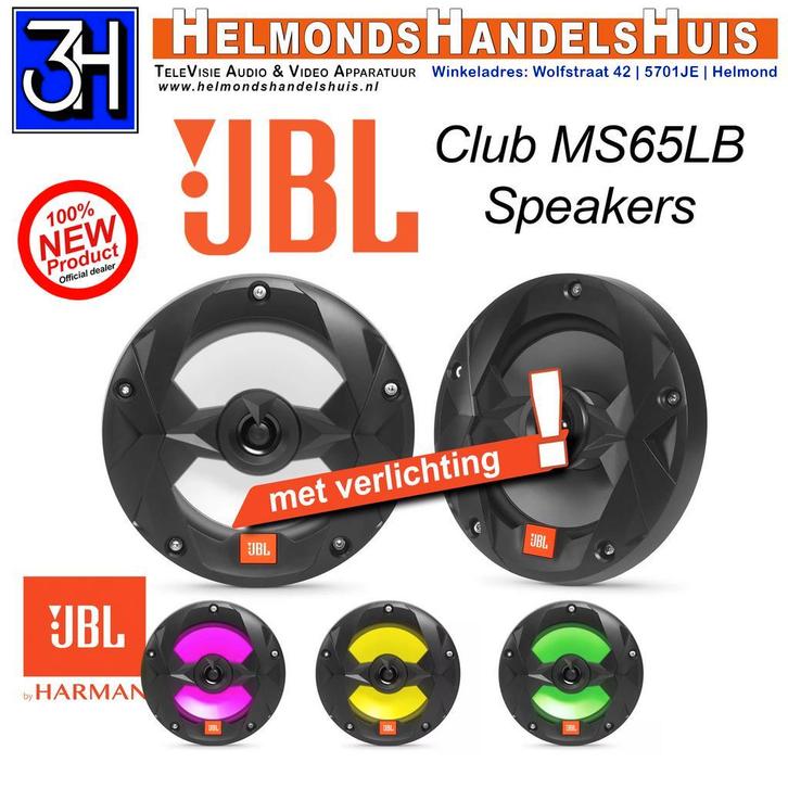 JBL Club MS65LB boot/auto speakers 17cm Led €299 voor €129, Auto diversen, Autospeakers, Nieuw, Ophalen of Verzenden