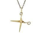 Gouden vintage schaar hanger 14 krt, Sieraden, Tassen en Uiterlijk, Ophalen of Verzenden, Nieuw