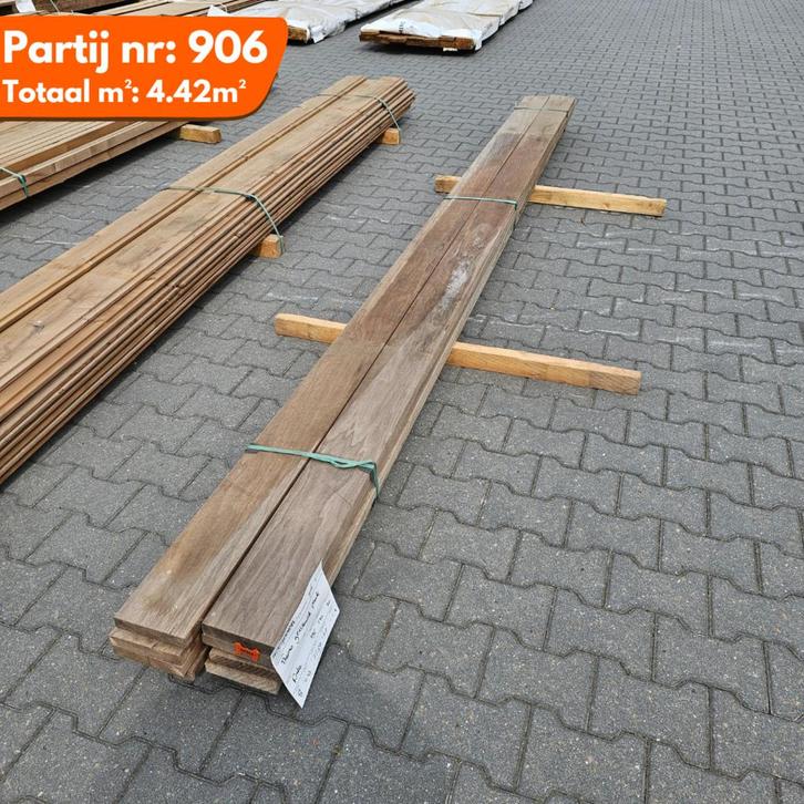 Thermo Frake Geschaafde Plank 3950x140x30mm, Doe-het-zelf en Verbouw, Platen en Panelen, Ophalen of Verzenden