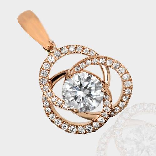 Zonder Minimumprijs - Hanger - 18 karaat Roségoud, GCI 0,98, Sieraden, Tassen en Uiterlijk, Antieke sieraden