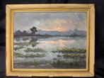 Albert Van Dyck (1902-1951) - Avondzon over het broek