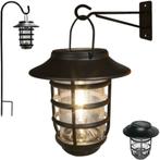 Zwarte solarlamp Sting hanglamp, priklamp en tafellamp-in-1, Tuin en Terras, Buitenverlichting, Overige materialen, Verzenden
