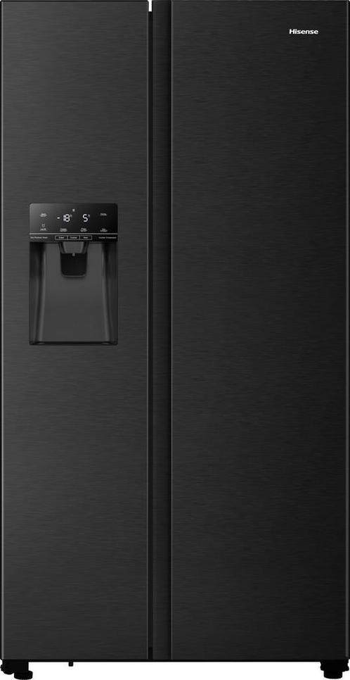 Hisense RS694N4TFE side-by-side koelkast - blacksteel-look, Witgoed en Apparatuur, Koelkasten en IJskasten, 150 tot 200 liter