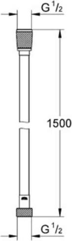 GROHE SilverFlex Doucheslang 150 cm Chroom, Ophalen of Verzenden, Zo goed als nieuw