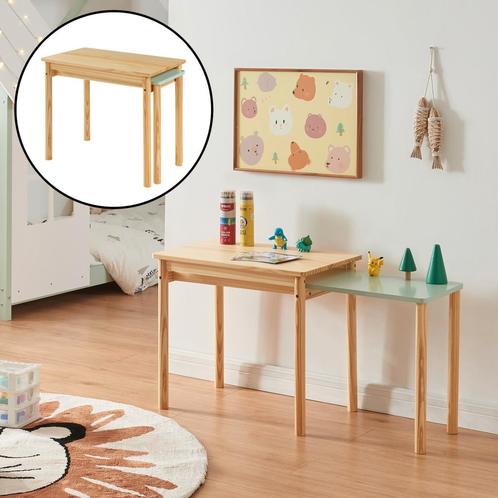 Kindertafel Skellefteå met uitschuifbaar tafelblad naturel e, Kinderen en Baby's, Kinderkamer | Tafels en Stoelen, Verzenden