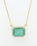 Halsketting - 14 karaat Geel goud - 1.13ct. tw. Smaragd -, Nieuw