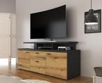 Meubella | TV-Meubel eiken 150x47x66 cm | Industrieel, Huis en Inrichting, Kasten | Televisiemeubels, Overige materialen, Verzenden