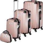 Kofferset met harde schaal Cleo 4-delig. met bagageweger - r, Sieraden, Tassen en Uiterlijk, Nieuw, Verzenden