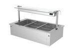 GGM Gastro | Bain-marie inbouw - 1,1m - 3x GN 1/1 - met |, Zakelijke goederen, Horeca | Meubilair en Inrichting, Verzenden, Nieuw in verpakking