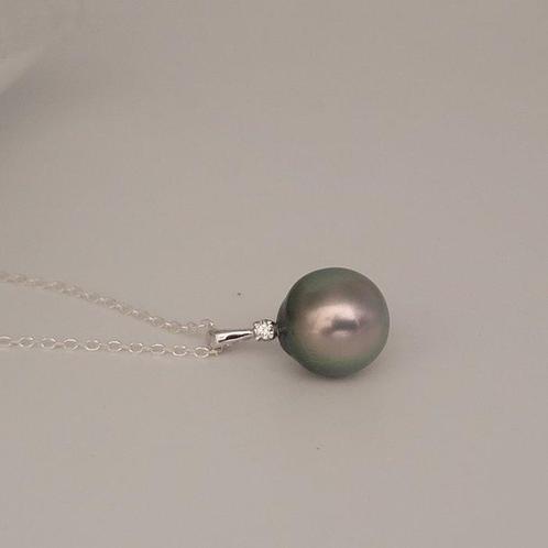 Zonder Minimumprijs - Hanger - 18 karaat Witgoud Parel -, Sieraden, Tassen en Uiterlijk, Antieke sieraden