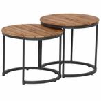 Siena Garden Baros Bijzettafels Ø 50x46 cm / Ø 50x41 cm -, Huis en Inrichting, Tafels | Bijzettafels, Ophalen of Verzenden, Nieuw