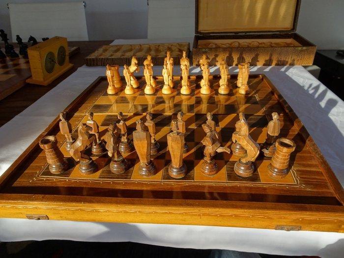 Schaakspel - Hout, Antiek en Kunst, Curiosa en Brocante