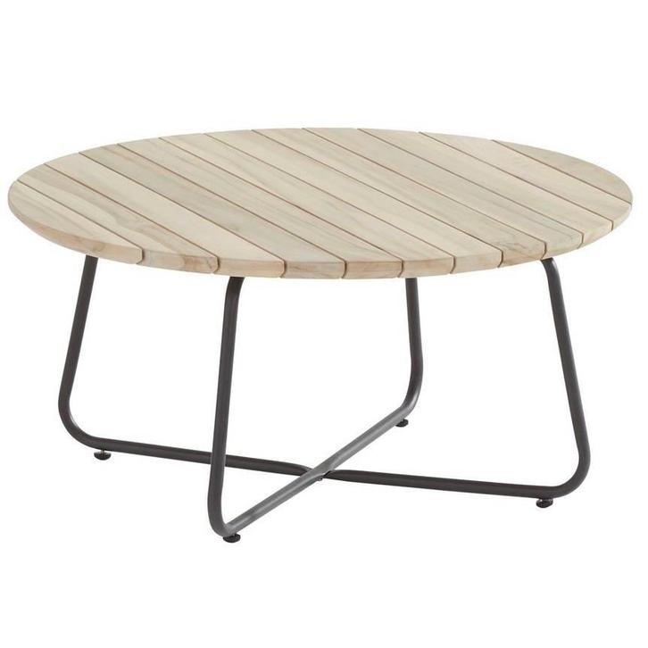 Axel lounge tuintafel 73xH35 cm rond teak 4-Seasons Outdoor, Tuin en Terras, Tuintafels, Nieuw, Teakhout, Ophalen of Verzenden