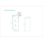 Wiesbaden Skyline Zijwand voor Nis Schuifdeur - 800x2000x8mm, Ophalen of Verzenden, Nieuw, Glas