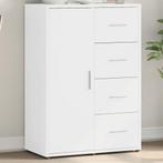 vidaXL Dressoir 60x31x84 cm bewerkt hout wit, Verzenden, Nieuw, 50 tot 100 cm, 25 tot 50 cm