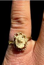 Ring Noir Epoca 1940 die het gezicht van de maagd afbeeldt: