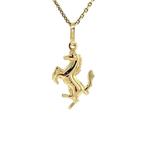 Gouden paard hanger 14 krt, Verzenden, Zo goed als nieuw, Goud, Goud