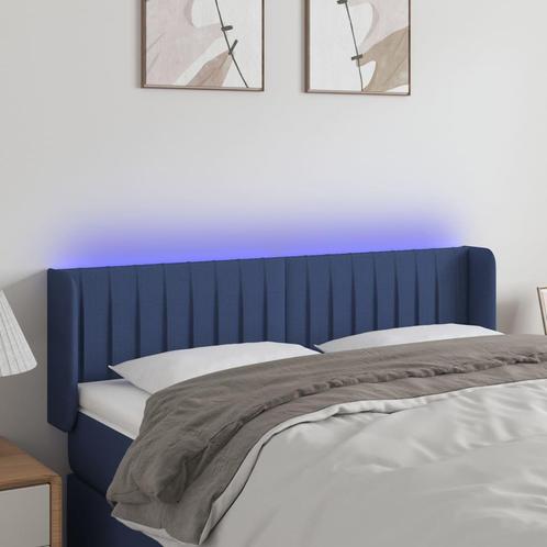 vidaXL Hoofdbord LED 147x16x78/88 cm stof blauw, Huis en Inrichting, Slaapkamer | Bedden, Blauw, Nieuw, Stof, Verzenden