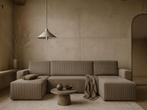 U Slaapbank Monza Taupe - 4 zits met opbergruimte, Verzenden, Nieuw, Overige kleuren