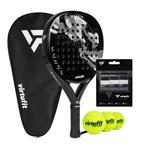VirtuFit Hybrid Padel Set - Zwart - Grijs, Sport en Fitness, Padel, Verzenden, Nieuw