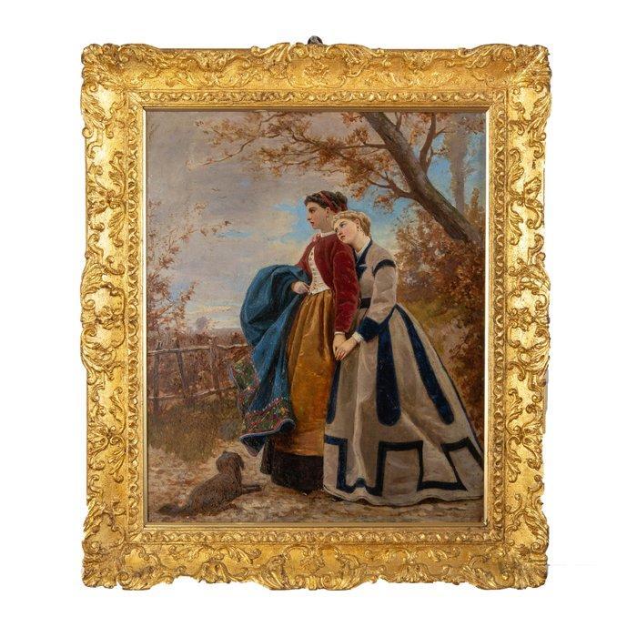 Guido Gonin (1833-1906) - Confidenze, Antiek en Kunst, Kunst | Schilderijen | Klassiek