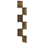 Wandplank wandrek zigzag 123x19,5x19,5 cm walnoot, Verzenden, Nieuw