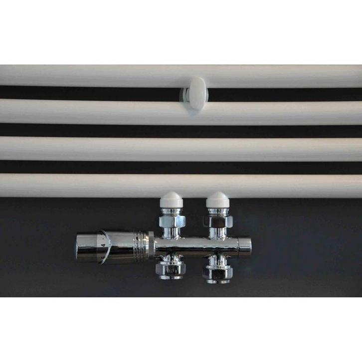 Riko Set Onderblok Compleet Recht - 16x2.0+15 Knel - Chroom, Doe-het-zelf en Verbouw, Verwarming en Radiatoren, Nieuw, Ophalen of Verzenden