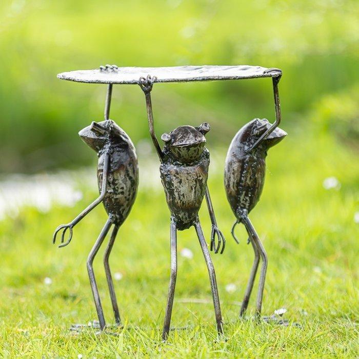 Figuur - Statafel van drie kikkers - metaal, Antiek en Kunst, Curiosa en Brocante