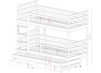 Stapelbed met Lade Luuk - 3-persoons - 90 x 200 - Wit, Kinderen en Baby's, Kinderkamer | Stapelbedden en Hoogslapers, Verzenden